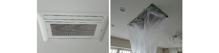 埋め込み型・天井カセット型エアコンクリーニング、エアコン洗浄、栃木県宇都宮市